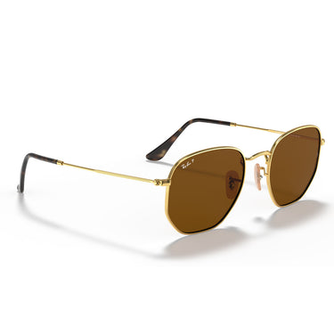 Ray-Ban Sunglasses RB3548N 001-57 Octagonal Gold-Brown Unisex Polarized 5