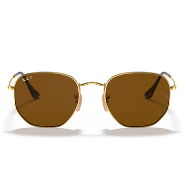 Ray-Ban Sunglasses RB3548N 001-57 Octagonal Gold-Brown Unisex Polarized