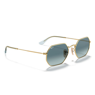 Ray-Ban Occhiali da Sole RB3556N 91233M Octagonal Oro Arista/Blu Sfumato Unisex 4