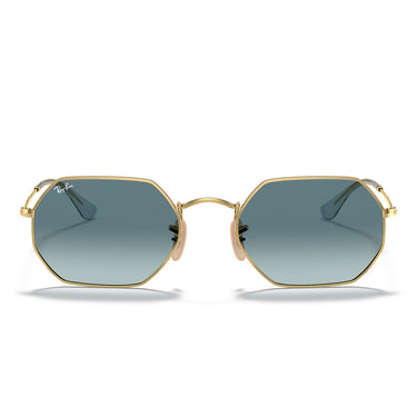 Ray-Ban Lunettes de Soleil RB3556N 91233M Octogonal Or Arista/Bleu Dégradé Unisexe