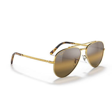 Ray-Ban Sonnenbrille RB3625 9196G5 New Aviator Gold/Braun Verlauf Unisex Polarisiert 5