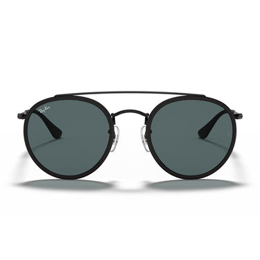 Ray-Ban Occhiali da Sole RB3647N 002 R5 Round Double Bridge Nero Blu Grigio Unisex