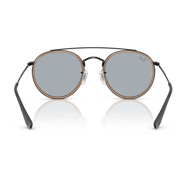 Ray-Ban Occhiali da Sole RB3647N 9279R5 Round Double Bridge Nero/Blu Unisex 4