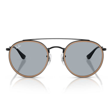 Ray-Ban Occhiali da Sole RB3647N 9279R5 Round Double Bridge Nero/Blu Unisex