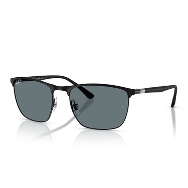 Ray-Ban Occhiali da Sole RB3686 186/3R Nero/Blu Scuro Unisex Polarizzati