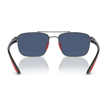 Ray-Ban Occhiali da Sole RB3715M F08580 Scuderia Ferrari Argento/Blu Scuro Unisex 4