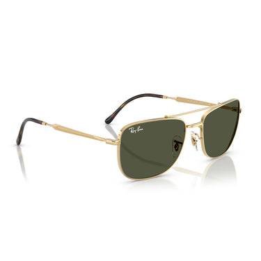 Ray-Ban Occhiali da Sole RB3755 001/31 Oro/Verde Unisex 5