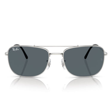 Ray-Ban Lunettes de Soleil RB3755 003/R5 Argent/Bleu Unisexe