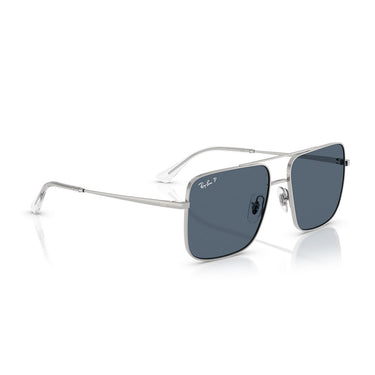 Ray-Ban Occhiali da Sole RB3758 003/2V Ari Argento/Blu Unisex Polarizzati