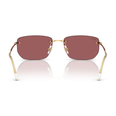 Ray-Ban Occhiali da Sole RB3768 001/D0 Oro Arista/Viola Scuro Rosso Specchiato Unisex 4