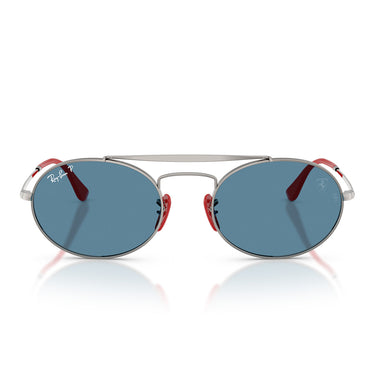 Ray-Ban Lunettes de Soleil RB3775M F001S2 Ferrari Gunmetal/Bleu Unisexe Polarisées