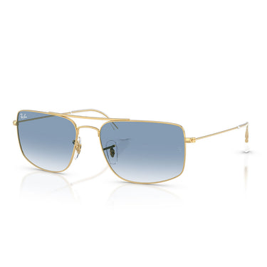 Ray-Ban Occhiali da Sole RB3779 001 3F Explorer 3 Oro Arista Trasparente Sfumato Blu Unisex 2