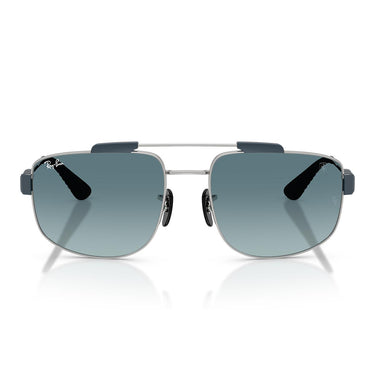 Ray-Ban Occhiali da Sole RB3789M F1383M x Scuderia Ferrari Argento/Blu Sfumato Grigio Unisex