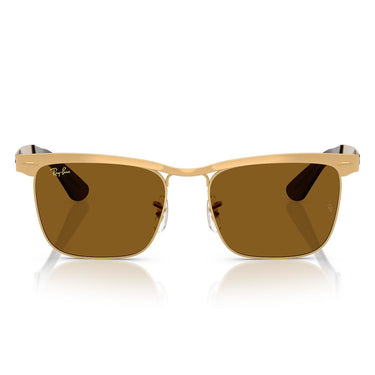 Ray-Ban Occhiali da Sole RB3875 927631 Wayfarer Deluxe Sandblasted Legend Oro/Marrone Unisex