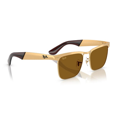 Ray-Ban Occhiali da Sole RB3875 927631 Wayfarer Deluxe Sandblasted Legend Oro/Marrone Unisex 4