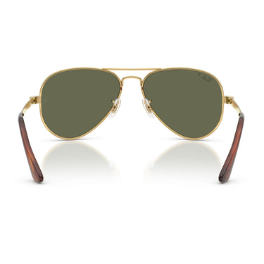 Ray-Ban Occhiali da Sole RB3925 001 58 Aviator Max Oro Arista Verde Unisex Polarizzati 5