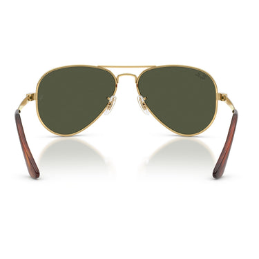 Ray-Ban Occhiali da Sole RB3925 001/31 Aviator Max Oro Arista/Verde Unisex 4