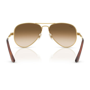 Ray-Ban Occhiali da Sole RB3925 001/51 Aviator Max Oro Arista/Marrone Sfumato Trasparente Unisex 4