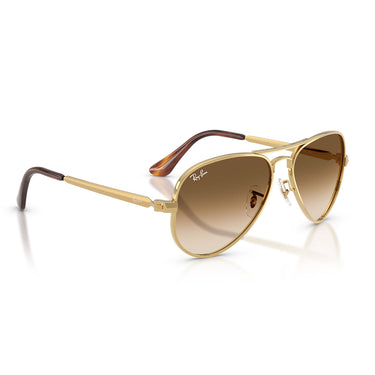 Ray-Ban Occhiali da Sole RB3925 001/51 Aviator Max Oro Arista/Marrone Sfumato Trasparente Unisex 5