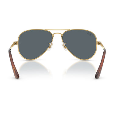 Ray-Ban Occhiali da Sole RB3925 001/R5 Aviator Max Oro Arista/Blu Unisex 4