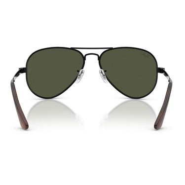 Ray-Ban Occhiali da Sole RB3925 002/31 Aviator Max Nero/Verde Unisex 3