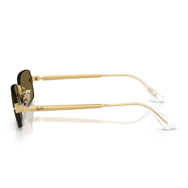 Ray-Ban Occhiali da Sole RB3928 001 73 x ASAP Rocky Oro Arista Marrone Scuro Unisex 3