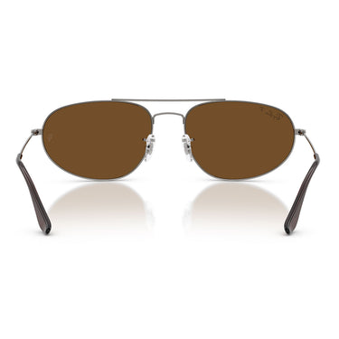 Ray-Ban Sunglasses RB3945 004 57 Gunmetal Brown Unisex Polarized 4