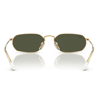 Ray-Ban Occhiali da Sole RB3947 001/31 Oro Arista/Verde Unisex 3