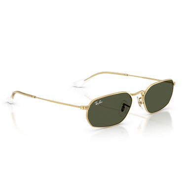 Ray-Ban Occhiali da Sole RB3947 001/31 Oro Arista/Verde Unisex 4