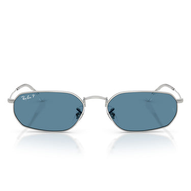 Ray-Ban Okulary Przeciwsłoneczne RB3947 003 S2 Srebrne Niebieskie Unisex Polaryzacyjne