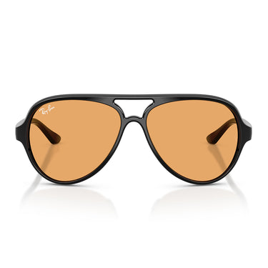 Ray-Ban Occhiali da Sole RB4125 601 33 Cats 5000 Nero Arancione Uomo