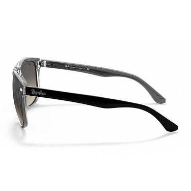 Ray-Ban Occhiali da Sole RB4147 603971 Boyfriend Nero Su Trasparente/Grigio Sfumato Unisex 2