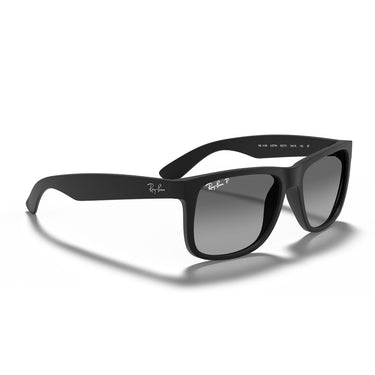 Ray-Ban Sonnenbrille RB4165 622/T3 Justin Schwarz/Hellgrau Unisex Polarisiert