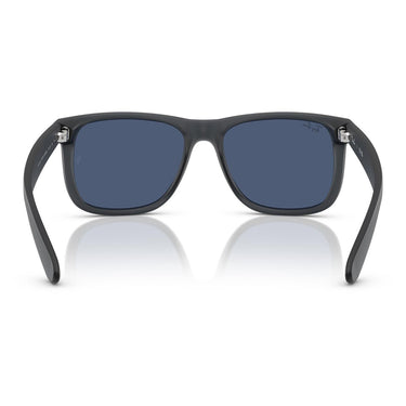 Ray-Ban Occhiali da Sole RB4165 687380 Justin Grigio Opale/Blu Scuro Unisex 3