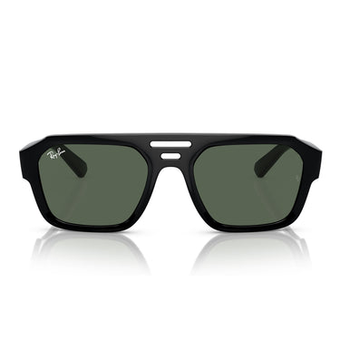 Ray-Ban Lunettes de Soleil RB4397 667771 Corrigan Noir-Vert Foncé Unisexe