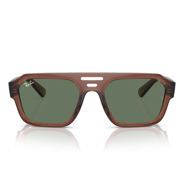 Ray-Ban Lunettes de Soleil RB4397 667882 Corrigan Marron-Vert Unisexe