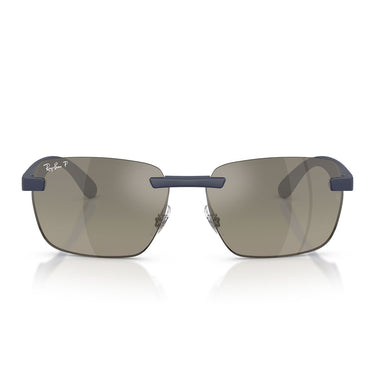 Ray-Ban Occhiali da Sole RB4470CH 63315J Sabbia Blu Scuro Grigio Specchiato Unisex Polarizzat