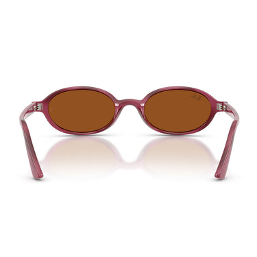 Ray-Ban Occhiali da Sole RB4472 685773 Marrone Violetto Marrone Scuro Unisex 4