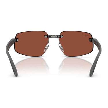 Ray-Ban Occhiali da Sole RB4475CH 60171B Sabbia Grigio/Rosso Unisex Polarizzati 3