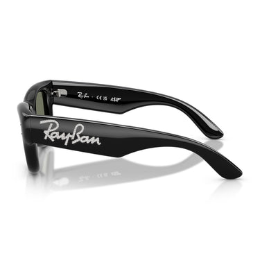 Ray-Ban Occhiali da Sole RB4940B 686430 Wayfarer Puffer X ASAP Rocky Nero con Strass Verde Specchiato Argento Unisex 3