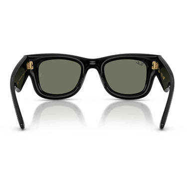 Ray-Ban Occhiali da Sole RB4940BP 686530 Wayfarer Puffer X ASAP Rocky Nero con Strass/Verde Specchiato Argento Unisex 3