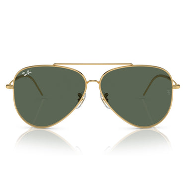 Ray-Ban Lunettes de Soleil RBR0101S 001/VR Aviator Reverse Or/Vert Unisexe