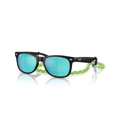 Ray-Ban Gafas de Sol RJ9052S 702855 Wayfarer Kids Negro/Verde Espejado Niños