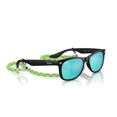 Ray-Ban Gafas de Sol RJ9052S 702855 Wayfarer Kids Negro/Verde Espejado Niños