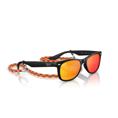 Ray-Ban Gafas de Sol RJ9052S 70286Q Wayfarer Kids Negro/Marrón Espejado Niños