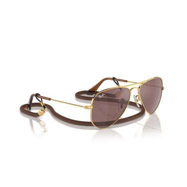 Ray-Ban Sonnenbrille RJ9506S 223/6G Junior Aviator Gold/Braun Kinder 4