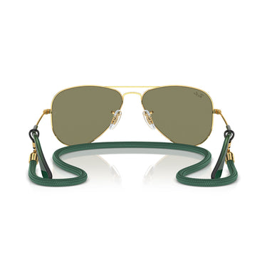 Ray-Ban Sonnenbrille RJ9506S 223/6R Junior Aviator Gold/Grün Kinder 3
