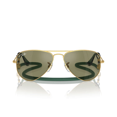 Ray-Ban Sonnenbrille RJ9506S 223/6R Junior Aviator Gold/Grün Kinder