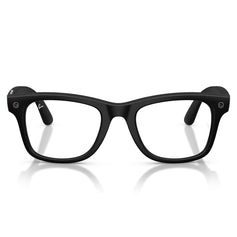 Ray-Ban Occhiali da Vista RW4011 601SSB Meta Wayfarer Gen 3 Nero Opaco/Trasparente con Filtro Luce Blu Unisex