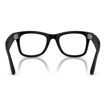 Ray-Ban Occhiali da Vista RW4011 601SSB Meta Wayfarer Gen 3 Nero Opaco/Trasparente con Filtro Luce Blu Unisex
